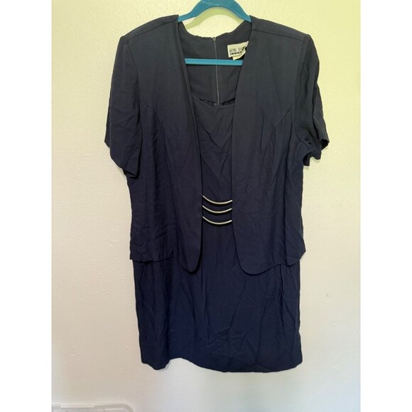 Wayne Diamond Designs Mother of the Bride Dress Navy Womans 20 - Picture 1 of 7